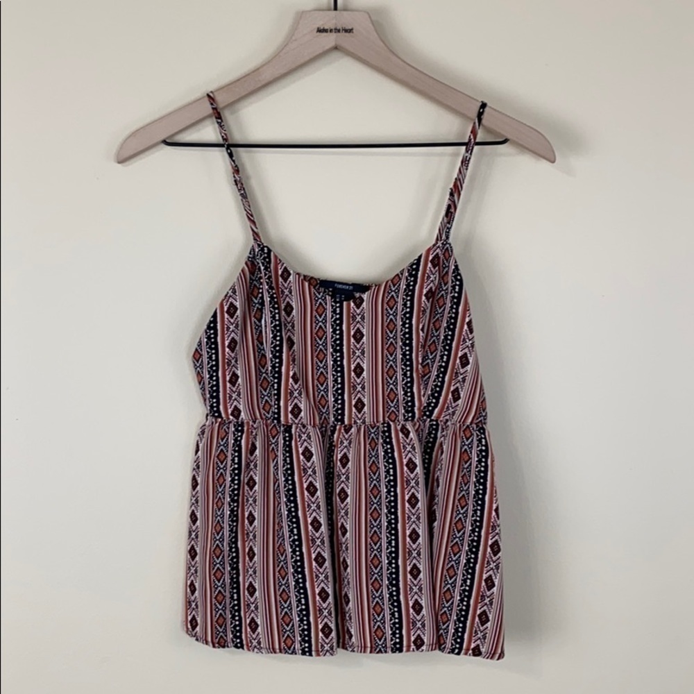𝅺slightly cropped aztec print tank - Picture 2 of 6